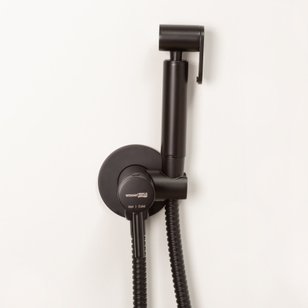 Гигиенический душ со смесителем WasserKraft A70638 черный матовый